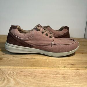 Skechers Mens Relaxed Fit Elent Arven Shoes Mauve Leather Lace Up Memory Foam 12